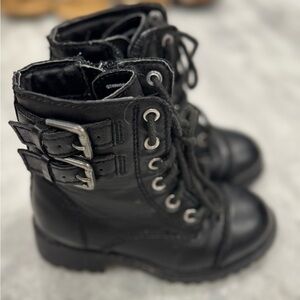 Toddler Black Combat Boots